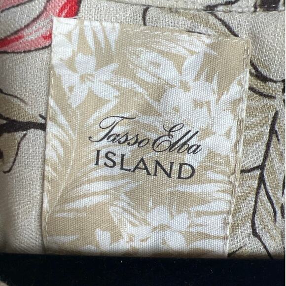 Tasso Elba Island Silk & Linen Blend Men’s Button Down Size L - Picture 3 of 8